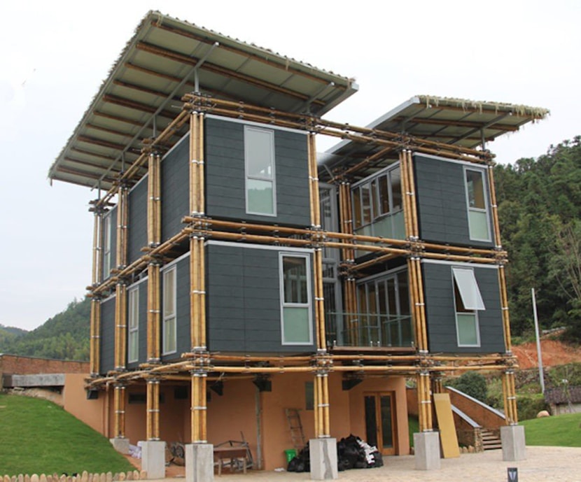 Casa de bambú utiliza aguas subterráneas para refrigerarse naturalmente