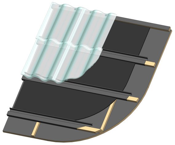 Tejas solares de vidrio para generar energía solar térmica limpia y sostenible