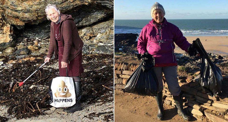 Pat Smith, con 70 años limpió 52 playas en un año, demostrando que nunca es demasiado tarde para comenzar a cuidar nuestro planeta