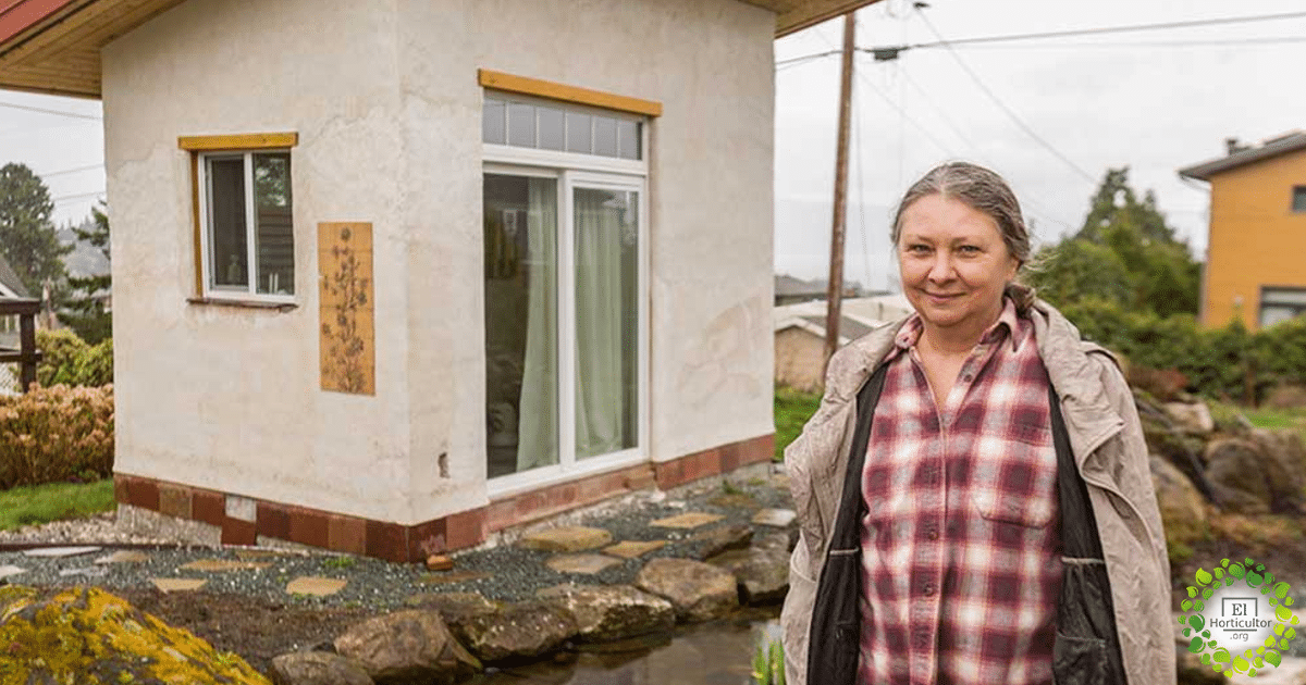 , Abuela construye su propia casa ecológica hecha de cáñamo