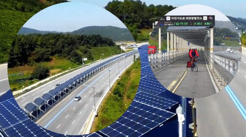 , Conoce el Bici-carril Solar ubicado en medio de una autopista de Corea del Sur
