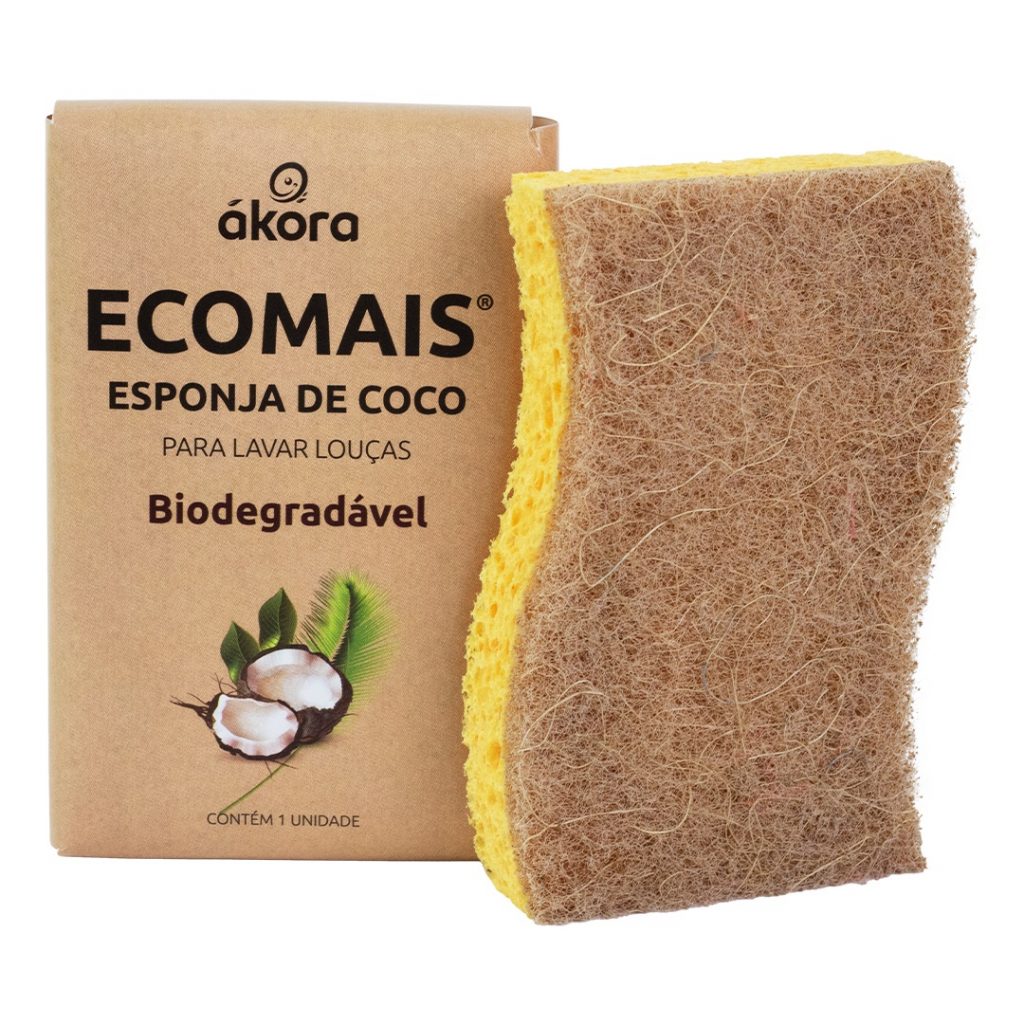 Esponjas compostables hecha de fibras de coco