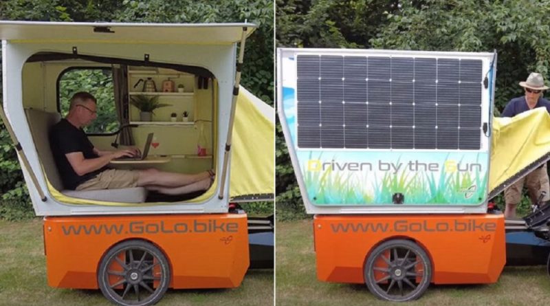 La bicicleta camper con energía solar ofrece un viaje cómodo y sustentable