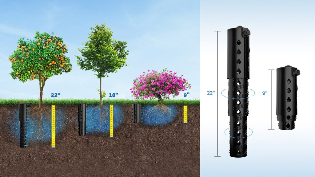 Dispositivo de riego subterráneo usa un 50% menos de agua