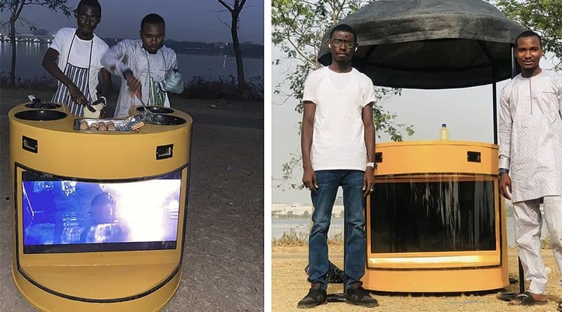 , Joven inventor crea un quiosco solar para ayudar a los vendedores