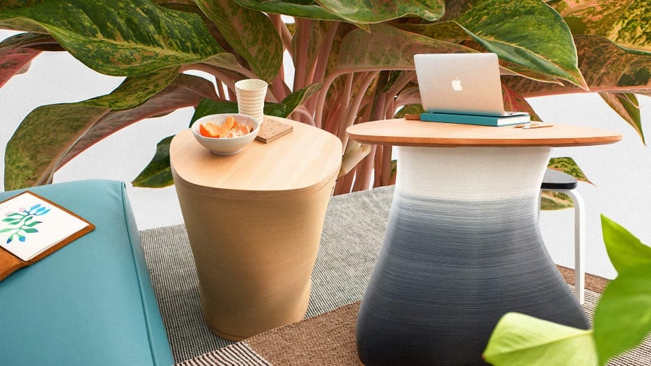 La empresa utiliza la impresión 3D para crear hermosos muebles personalizados hechos a partir de desechos agrícolas