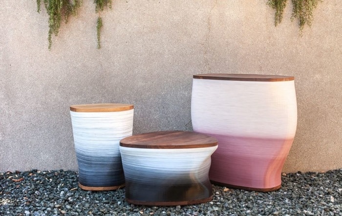 La empresa utiliza la impresión 3D para crear hermosos muebles personalizados hechos a partir de desechos agrícolas